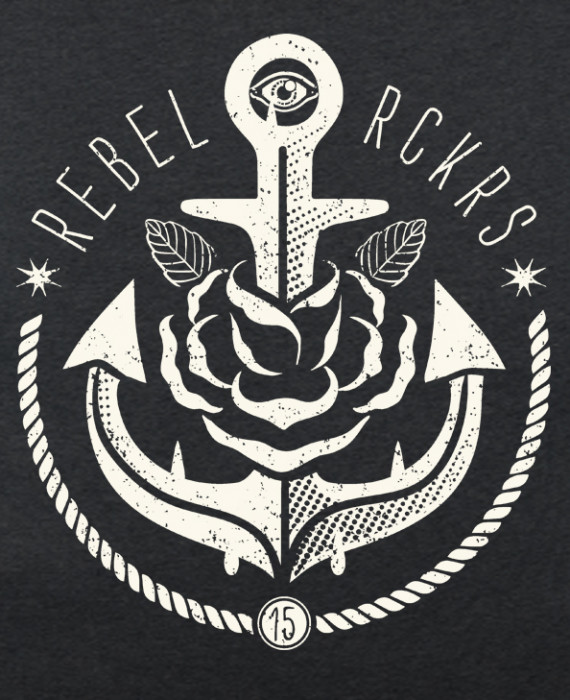 Rebel Rockers Anchor Rose Twisted Hooded